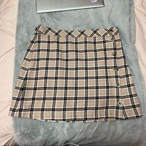plaid a-line miniskirt